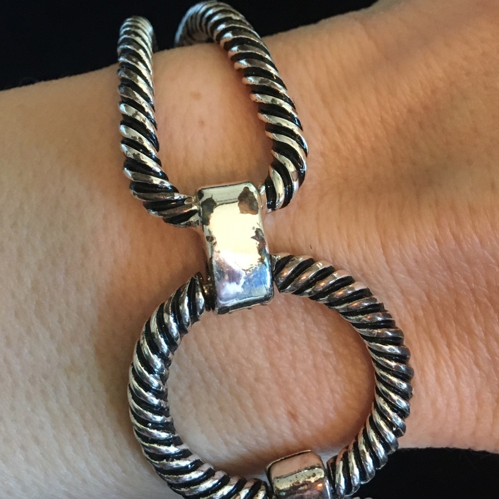 Silver Twisted Rope Bracelet - Picture 7 of 10